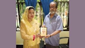 সিলেট অনলাইন জার্নালিস্ট সোসাইটির পক্ষ থেকে এম এ কুদ্দুস সংবর্ধিত