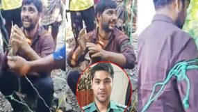 অভিযুক্ত এসআই আকবরকে ধরা পড়ার ভিডিও সামাজিক যোগাযোগ মাধ্যমে ভাইরাল