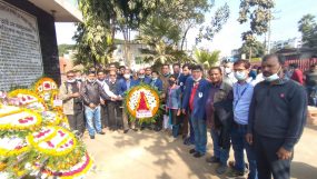 শহীদ বুদ্ধিজীবী দিবসে সিলেট জেলা প্রেসক্লাবের শ্রদ্ধা