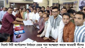 আওয়ামী লীগের মনোনয়নপত্র জমা দিলেন আনোয়ারুজ্জামান চৌধুরী