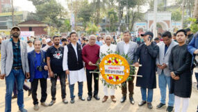 বীর ভাষা শহিদদের প্রতি পুষ্পশ্রদ্ধা সিলেট জেলা প্রেসক্লাবের