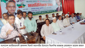 ৩১ দফা বাস্তবায়নে সিলেট মহানগর কৃষকদলের মতবিনিময় সভা
