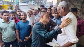 কানাইঘাটে ৩১ দফা কর্মসূচি ও ধানের শীষের প্রচারণায় পাপলু, জনতার ঢল