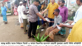 মাইজগাঁওয়ে ড. ফয়েজ উদ্দিন এমবিই’র সমর্থনে গণসংযোগ