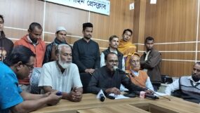 সিলেট অনলাইন প্রেসক্লাবে সংবাদ সম্মেলন; গোয়াইনঘাটে মসজিদে নামাজরত মুসল্লীদের উপর হামলা, ক্ষুব্ধ গ্রামবাসী
