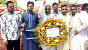 মহান স্বাধীনতা দিবস উপলক্ষে জাগপা মহানগর শাখার শ্রদ্ধাঞ্জলি অর্পণ