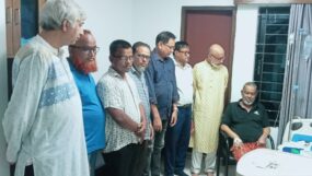 শ্রমিক নেতা সুরমান আলীর শয্যা পাশে স্কপ জেলা নেতৃবৃন্দ