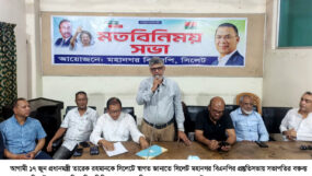 প্রধানমন্ত্রীকে সিলেটে স্বাগত জানাতে সিলেট মহানগর বিএনপির প্রস্তুতিসভা