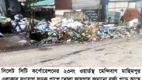 সিসিকের ২৩নং ওয়ার্ডে খোলা জায়গায় ময়লার স্তূপ, দুর্গন্ধ ও স্বাস্থ্য ঝুঁকি