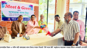 সিলেটে বেসামরিক বিমান ও পর্যটন মন্ত্রী আফরোজা খানম রিতার সম্মানে ইউকে এনআরবি সোসাইটির ‘মিট অ্যান্ড গ্রিট’