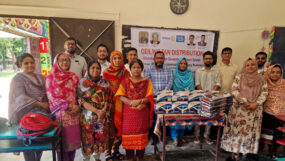 রোটারি ক্লাব অব সিলেট নর্থের সিলিং ফ্যান বিতরণ