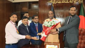 সিসিক প্রশাসকের সঙ্গে এসবিএসি ব্যাংক কর্মকর্তাদের সৌজন্য সাক্ষাৎ