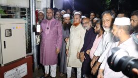 সাগরদিঘিরপাড় ওয়াকওয়ে, সড়ক ও বিদ্যুৎবাতি উদ্বোধনকালে সিসিক প্রশাসক