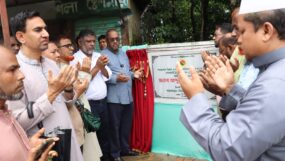 সেকেন্ডারি ট্রান্সফার স্টেশন ও আরসিসি ড্রেন নির্মাণের ভিত্তিপ্রস্তর স্থাপন অনুষ্ঠানে সিসিক প্রশাসক