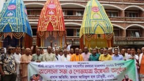 সম্প্রীতির বার্তা নিয়ে সিলেটে ইসকনের রথযাত্রা মহোৎসবের উদ্বোধন