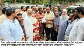 ঝেরঝেরী পাড়ার জলাবদ্ধতা-দুর্ভোগ পরিদর্শনে সিসিক প্রশাসক