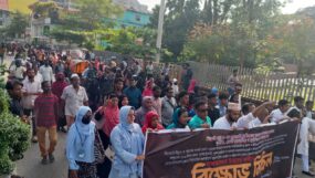 ওসমানী মেডিকেল কলেজ হাসপাতালে অনিয়ম-দুর্নীতি ও রোগী হয়রানির প্রতিবাদে বিক্ষোভ