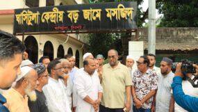 কানিশাইল ও ঘাসিটুলা এলাকা পরিদর্শনকালে সিসিক প্রশাসক