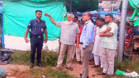 সিলেট নগরীর যানজট নিরসন ও হকার সমস্যা সমাধানে প্রস্তাবিত স্থান পরিদর্শন