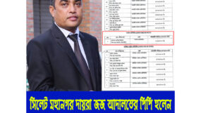 সিলেট মহানগর দায়রা জজ আদালতের পিপি হলেন এডভোকেট মুমিনুল ইসলাম মোমিন