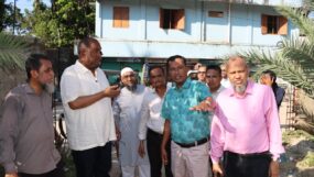 লাউয়াই ও তপোবন আবাসিক এলাকায় সিসিক প্রশাসকের পরিদর্শন