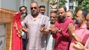 সড়ক ও ড্রেন উদ্বোধনকালে সিসিক প্রশাসক