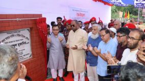 ফায়ার সার্ভিস স্টেশনের ভিত্তিপ্রস্তর স্থাপন অনুষ্ঠানে বাণিজ্যমন্ত্রী